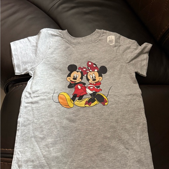 Disney Gray Kids T-Shirt with Mickey and Minnie - Picture 1 of 1